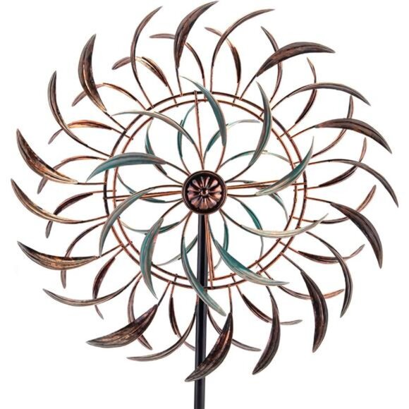 Large Outdoor Metal Wind Spinners 360 Degrees Swivel Wind Sculpture